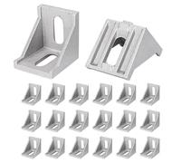 20 Stück 40x40 Aluprofil Aluwinkel,Esquina en L de Aluminio, Material de Fijación de 90 Grados para Perfiles (40-40)