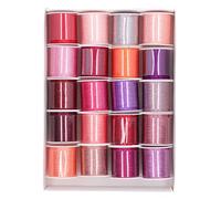 20 Stück Stickgarn 3 Stränge Rosenfarben Serie 110yd Jede DIY Produktion Nähgarn Polyestergarn für Handarbeit und Haushalt Christmas Gifts