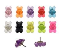 20 tachuelas de oso para pulgar, chinchetas decorativas para fotos, mapas de pared, tablón de anuncios, corchetes, alfileres de oso, tachuelas decorativas para tableros de corcho, mapas, fotos
