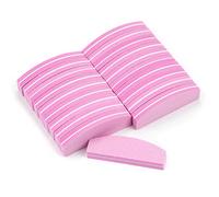 20 Taco Pulidor Uñas, Esponja de Grano 100/180 limas de uñas lima de uñas para las uñas de las manos limas de uñas de doble cara que se pueden lavar y reutilizar Herramientas de Manicura (Rosa)