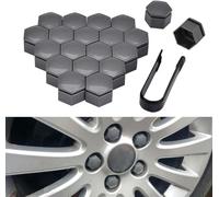 20 Tapas Tapas Tuercas Perno Rueda para BMW X3 E83 F25 G01 M F97 M40D M Competition, Tapones de Tornillo de Cubo de Coche Cubierta de Rueda de Neumático Rueda Tapón,B/Grey-19MM