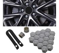 20 Tapas Tapas Tuercas Perno Rueda para Opel Vauxhall Zafira Tourer A C B 2011-2022, Cubiertas Hexagonales Tuercas de Neumáticos Protección Tapones Tornillos Ruedas Coche,B/Grey-19mm