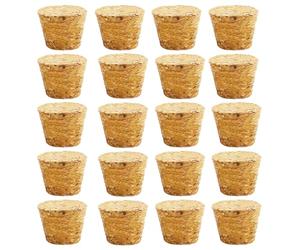 20 tapones de corcho cónicos de madera para vino, tapones de sellado reutilizables para barra de botellas, manualidades, accesorios de cocina (29 x 24 x 18 mm)