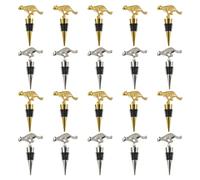 20 tapones de vino Ucubwfu Leopardo dorado y plateado, tapón de vino decorativo de guepardo, tapón de vino de arte animal, tapón de goma suave para manualidades