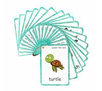 20 Tarjetas de Aprendizaje de Animales Marinos, Tarjetas para Aprender Las primeras Palabras en inglés, para Profesores/terapeutas de ESL, Materiales didácticos y Herramientas