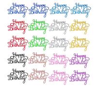 20 Tarjetas De Feliz Cumpleaños, Tarjetas Coloridas Para Pasteles, Decoraciones Para Cupcakes, Tarjetas Para Pasteles De Fiesta De Cumpleaños Para Postres Y Pasteles Para Fiestas