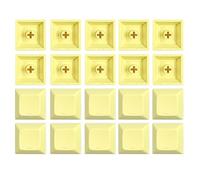 20 teclados mecánicos PBT en blanco, 1U, 1 perfil DSA, sin impresión, para interruptores MX, teclas en blanco