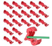 20 terminales de conexión, clip para cable para robot cortacésped, estación de carga, conector de derivación en T, conector rápido, cortacésped, por ejemplo, Husqvarna, Gardena, robot cortacésped