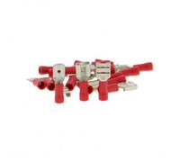 20 Terminales Planos Rojo Macho y Hembra XLTECH