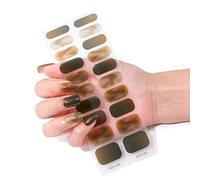 20 tiras de esmalte de gel autoadhesivas, tiras de esmalte de gel, calcomanías de gel