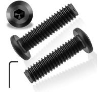 20 tornillos de cabeza plana M6 x 25 mm, hexágono interior, acero inoxidable, A2, V2A, negro, M6, tornillos de cabeza plana, rosca completa, tornillos de acero inoxidable con cierre hexagonal interior