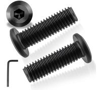 20 tornillos de cabeza plana M8 x 30 mm, hexágono interior, acero inoxidable, A2, V2A, negro, M8, tornillos de cabeza plana, rosca completa, tornillos de acero inoxidable con cierre hexagonal interior