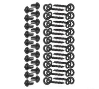20 tornillos de cebo con juntas tóricas y 20 topes de gancho para uso de pesca de carpa, diseñados para asegurar ganchos y evitar el deslizamiento del aparejo para aparejos CHOD (negro)