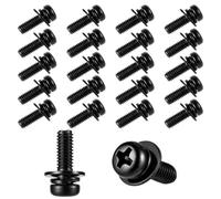 20 tornillos de montaje para monitor, compatibles con VESA M4 de 12 mm para televisor/monitor tornillos de montaje en pared para soportes de 75 x 75 mm y 100 x 100 mm, tornillo de cabeza Phillips con