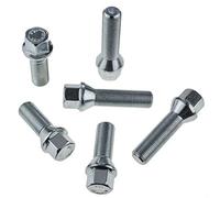 20 tornillos de rueda M14 x 1,25, pernos de rueda cónico, 60 ° SW17 28 - 45 mm de longitud compatible con BMW Mini