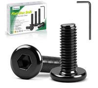 20 tornillos M5 x 16 tornillos negros, Bolatus hexágono interior plano, acero inoxidable A2 V2A, tornillos de cabeza plana con llave Allen para muebles, sillas de parque, aparatos eléctricos