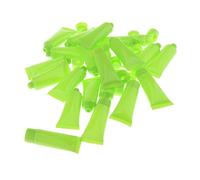 20 tubos vacíos de plástico de 10 ml para loción corporal, crema, brillo de labios, color verde, 6,5 x 3 cm