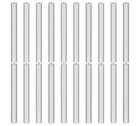 20 tuercas de acoplamiento hexagonales M4 x 0,7 mm de paso, 60 mm/2,36" de longitud, de acero inoxidable 304, plateadas, con rosca completa, para conectores, tornillos y sujetadores.