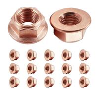20 tuercas de escape M8 hexagonales, tuercas de escape de coche, tuercas de escape M8, tuerca de cobre autoblocante, tuercas hexagonales de cobre, tuercas de escape compatibles con BMW 3 E30-Mod