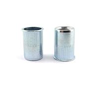 20 tuercas de remache ciego M8 pequeñas, cabeza avellanada, remachadas, acero galvanizado