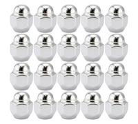 20 tuercas de rueda M12 x 1,5 60° Collar Closed SW 21 mm Compatible con Hyundai, KIA, Mazda (plata)