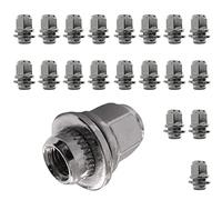 20 tuercas de rueda planas M12 x 1,5, tuerca plana SW21, altura: 47 mm, compatible con Lexus, Toyota