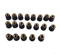 20 Tuercas Elásticas para m6 para Parabrisas 20 Tuercas Elásticas | Goma duradera, inserte para latón para m6, ideal carenados, parabrisas, para fácil instalación sin herramientas