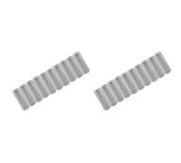 20 tuercas largas M8 de acero al carbono galvanizado, tuerca de manguito hexagonal, espaciador, fijación roscada, tuerca de acoplamiento, montaje recto, barra hexagonal