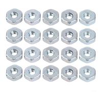20 Tuercas para cadena para sierra MS170-MS660 Metal 20 Tuercas | Compatibilidad total MS170-MS660, metal , acabado plateado, pack 20 unidades, reparación rápida