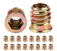 20 tuercas roscadas M8 x 15 mm, Jeboler Gewindeeinsätze Einpressmuttern Gewindehülsen Einschraubhülse, Gewindeeinsatz Holz Einschraubhülse Hülsenmutter, Zink Einschraubmuffen für Holzmöbel