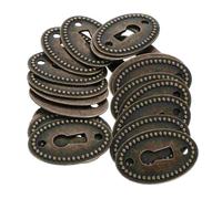 20 Uds. Cubierta ovalada de ojo cerradura, embellecedor decorativo Retro aleación Zinc for puertas armario, cajones, escritorios, herrajes for muebles latón
