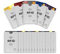 20 uds. Fundas de Bloqueo RFID, Protectores de Tarjetas de crédito antirrobo de Identidad, Ligeros y duraderos para Tarjetas de crédito, Tarjetas de débito