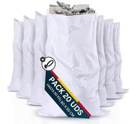 [20 uds + gomas] Sacos Para Escombros [50x90cm] con Gomas de Anclaje Saco Yute, Saco Rafia, Saco Jardin, Saco Para Escombros de Obra, Bolsas para obras y Transporte de Materiales (20 Sacos + Gomas)