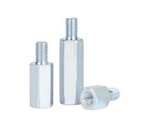 20 uds M2xL+4mm separadores hexagonales de acero al carbono cincado