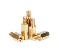 20 uds M4xL+4mm Latón separadores roscados hexagonales hembra-macho
