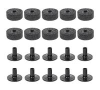 20 Uds/paquete Juego De 10 Uds. Soporte Platillo Almohadillas Arandela Fieltro 38mm Con 10 Piezas Fundas Repuesto Para Batería Estante Fundas Soporte