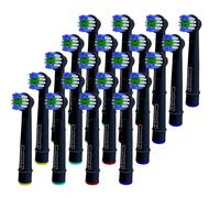 20 Unid. Cabezas de Cepillo Compatible para Oral-B Repuesto Negro