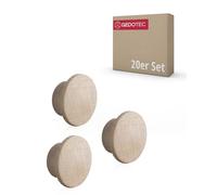 20 Unidad - gedotec Tapas Laterales Loch-abdeckungen Madera para Blind-bohrung Ø 10mm Madera Maciza Arce Natural Total Ø 15mm Tapas Rendondo para Prensa Marca para SU Sala DE Estar - 20 Piezas - Arce