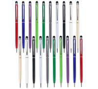 20 unidades 2 en 1 lápiz capacitivo con lápiz capacitivo, lápiz capacitivo multifuncional de metal para teléfonos móviles, tabletas, iPhone, iPad Pro, Air mini, reloj inteligente Samsung Microsoft
