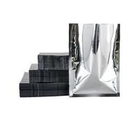 20 Unidades Bolsas de Aluminio para Almacenamiento de Alimentos, Bolsa de Vacio con Abertura Superior de Lámina de Aluminio Puro para Conservación de Comida, Café, Té, Granos(Size:25*35cm)