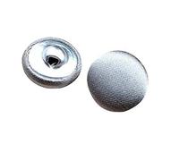 20 Unidades Botones de Paño Cubiertos de Seda con Tallón Metal para Vestido Novia Traje Smoking