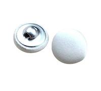 20 Unidades Botones de Paño Cubiertos de Seda con Tallón Metal para Vestido Novia Traje Smoking