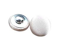 20 Unidades Botones de Paño Cubiertos de Seda con Tallón Metal para Vestido Novia Traje Smoking