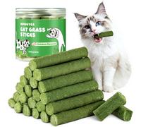 20 Unidades de Bâton d'herbe à Chat (100 g), Snack Lyophilisé, Pour Les Soins Dentaires du Chat et l'élimination Des Boules de Poils, Protège Le Système Gastro-Intestinal