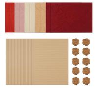 20 Unidades de Papel de Carta Vintage con 10 Sobres Bonitos 16,4x11cm y 10 Sello de Cera 3cm, Papel Vintage A5, Sobres para Cartas, papelería con sobre, para Invitaciones, Bodas, Tarjetas