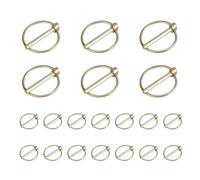 20 Unidades de Pasador Plegable 5,8x45mm en Acero Galvanizado - Pasador de Seguridad con Anillo para Tractores, Camiones, Granjas y Remolques - Diseño Antideslizante para Sistemas Hydráulicos y Maquin