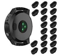 20 unidades de protección de puerto de carga para Fenix 7/7S/7X 5/5S/5X Plus/6S 6 6X, tapón antipolvo de silicona compatible con Garmin Venu 2/Vivoactive 3/4/Instinct 2/Forerunner 935/45S/245,negro