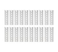 20 unidades de soportes planos de acero galvanizado, placas metálicas de reparación resistentes a la flexión y de alta resistencia, conectores de soporte en ángulo recto para union