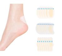 20 unidades de tiritas de gel hidrocoloide invisibles para ampollas, almohadilla de cojín de ampolla, protector de ampollas impermeable, banda de sellado hidráulico para talón y pie