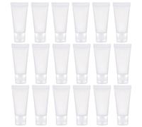 20 unidades de transparente vacío rellenable plástico suave tubos de muestras de cosméticos tarros de maquillaje recipientes de viaje para bálsamos labiales